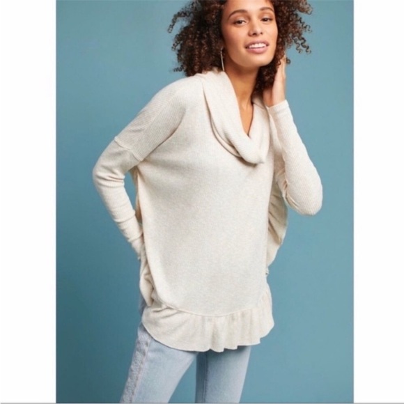 Postmark • Orley Cozy Cream/Gold Cowl Neck Sweater - Picture 1 of 7